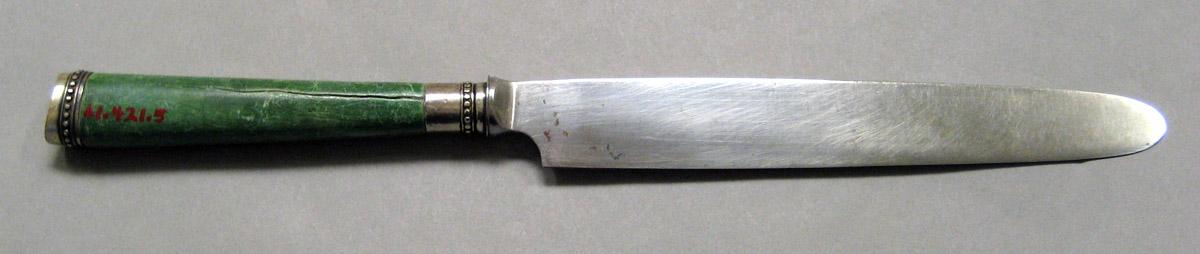 1961.0421.005 Silver and ivory knife underside