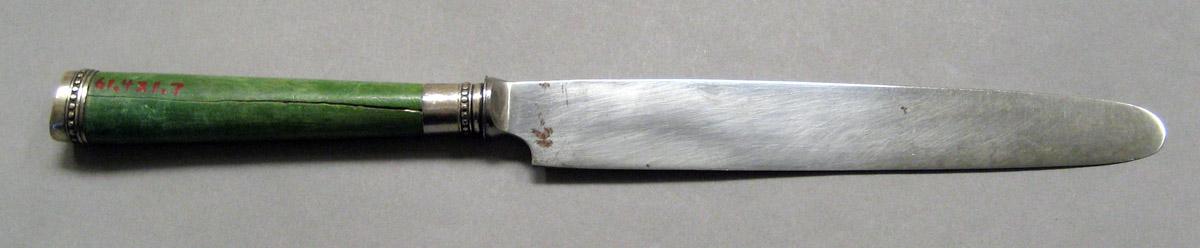 1961.0421.007 Silver and ivory knife underside
