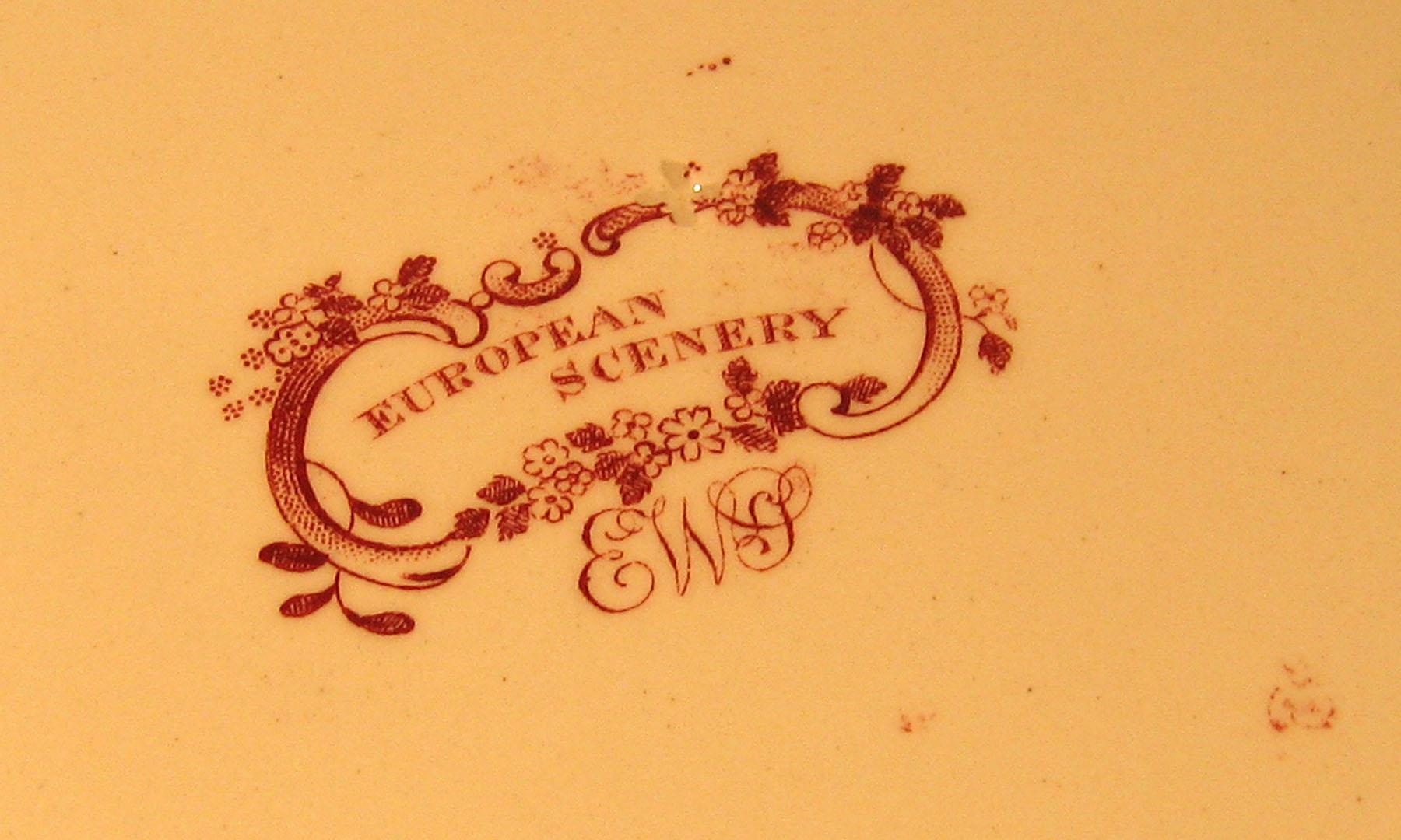 1961.0437.001 European Scenery pattern plate (mark)