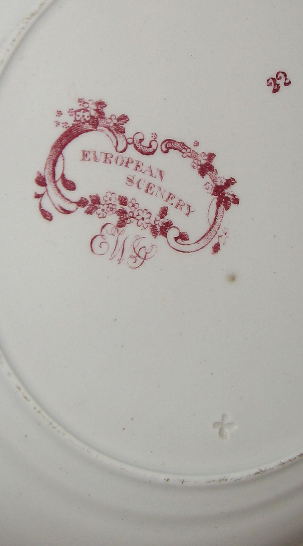 1961.0437.002 European Scenery pattern plate (mark)