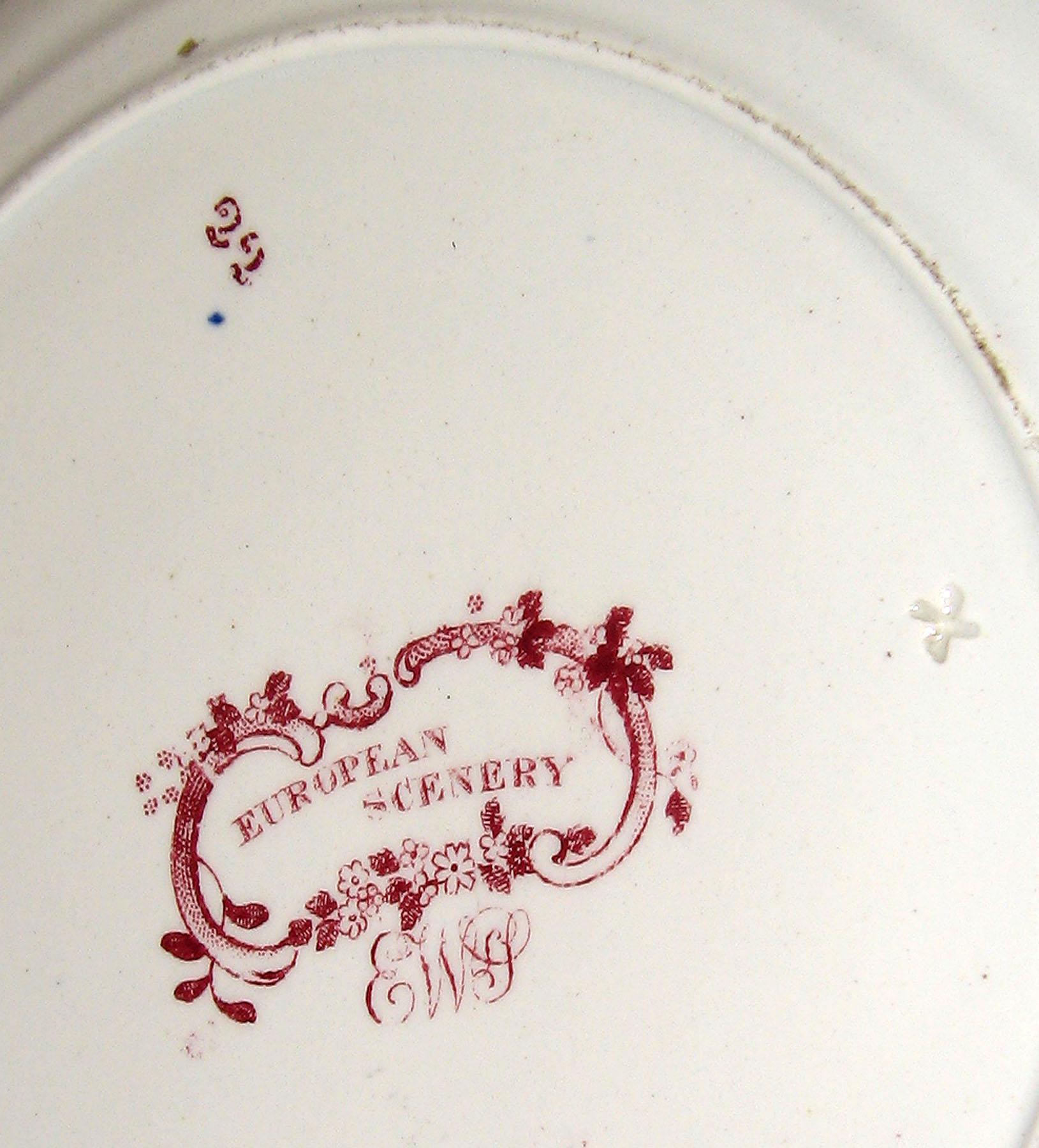 1961.0437.004 European Scenery pattern plate (mark)