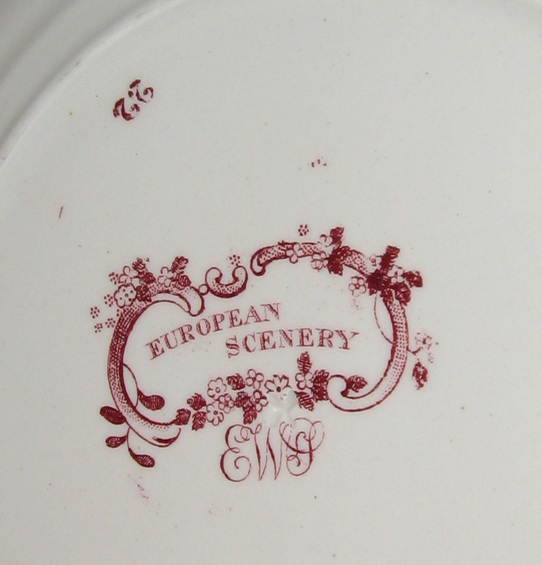 1961.0437.006 European Scenery pattern plate (mark)