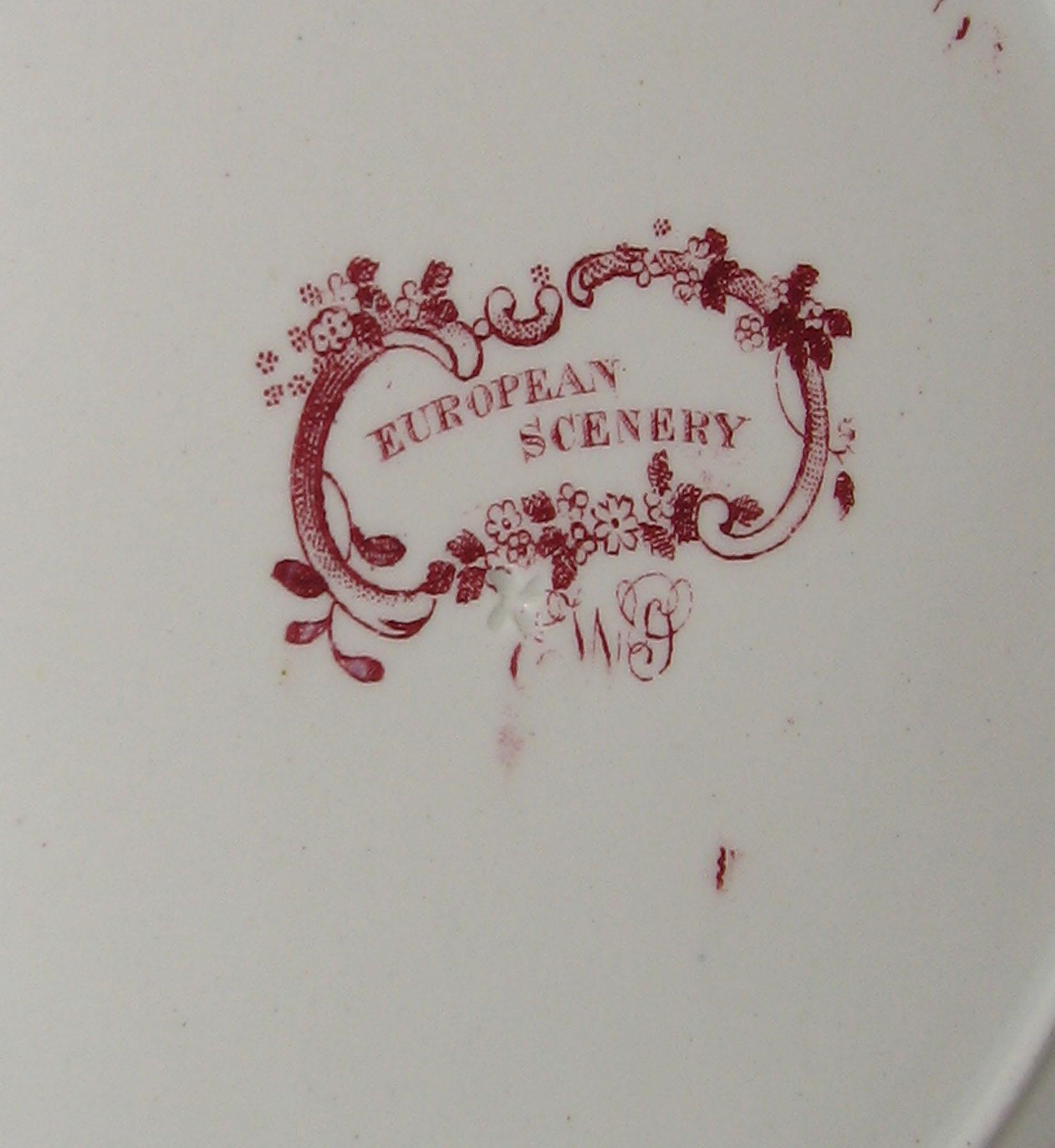 1961.0437.008 European Scenery pattern plate (mark)