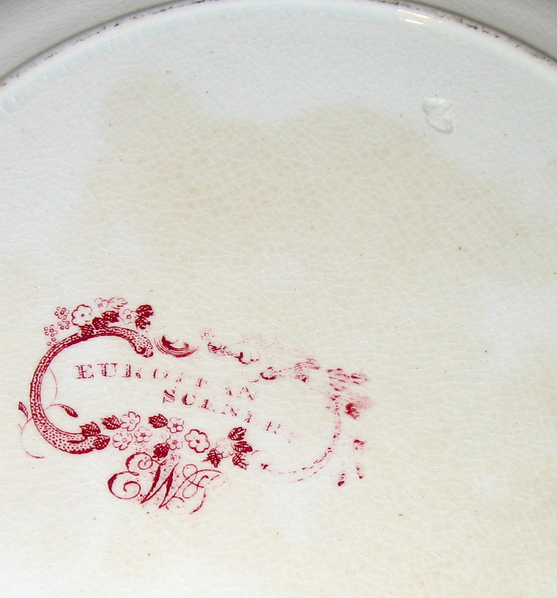 1961.0438.002 European scenery pattern transfer printed plate (mark)