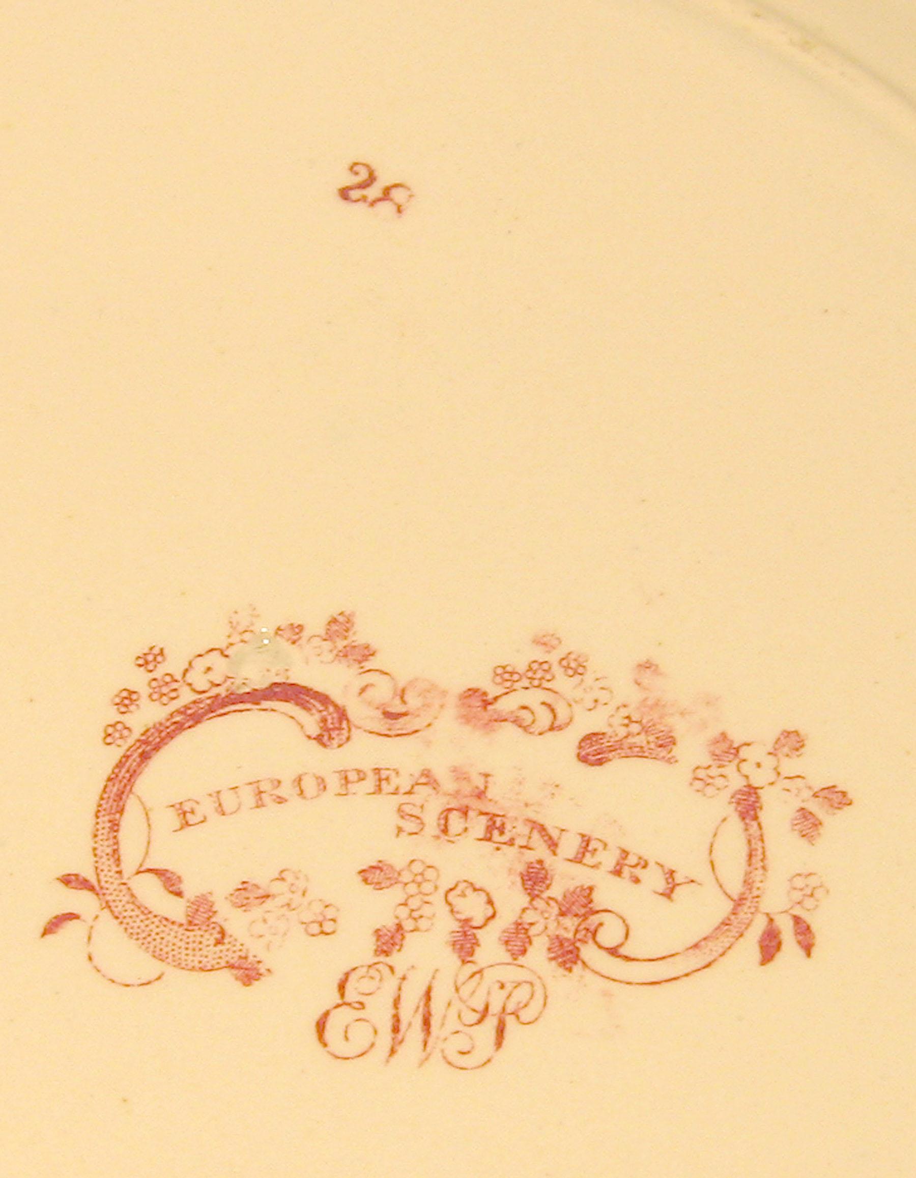 1961.0438.003 European scenery pattern transfer printed plate (mark)
