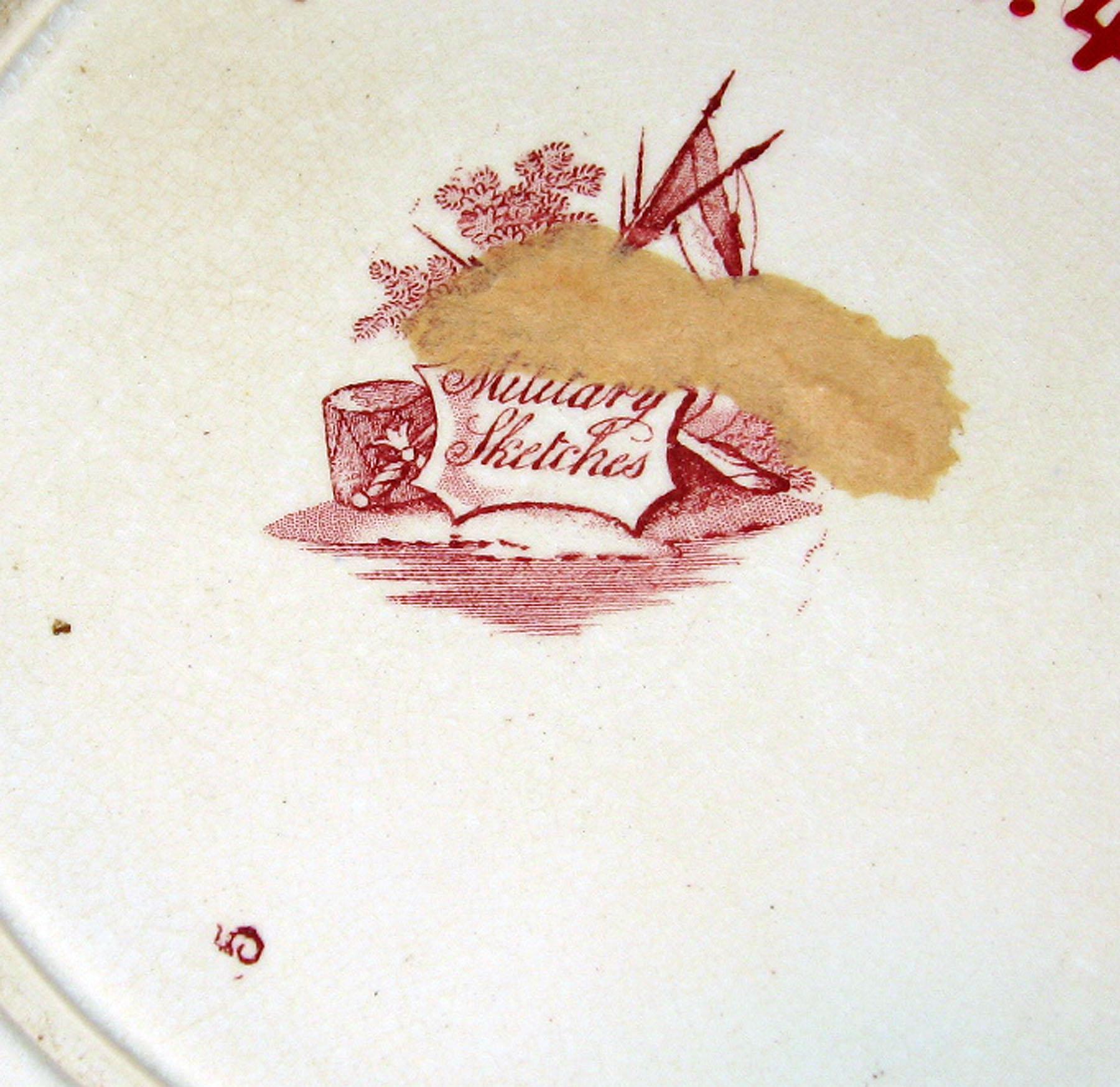 1961.0441.004 Heath earthenware plate, detail