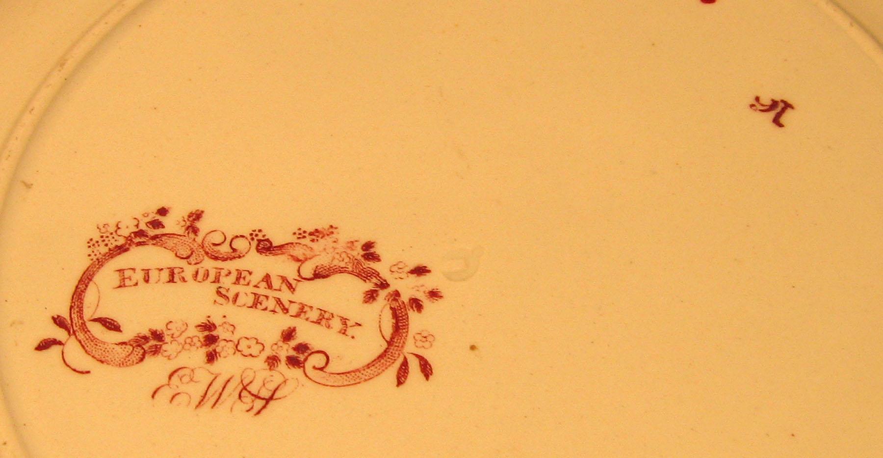 1961.0442.001 European scenery transfer printed plate (mark)