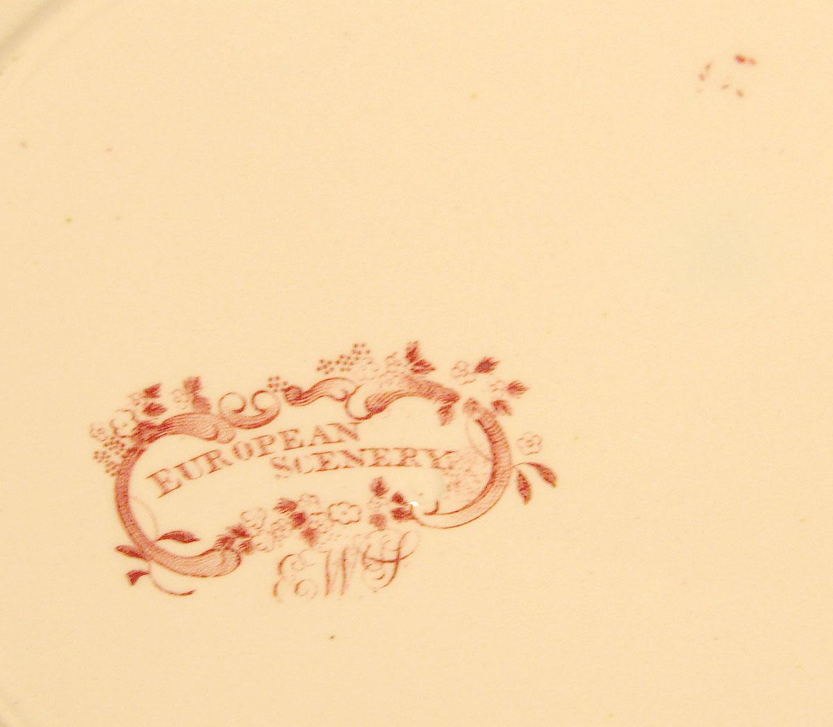 1961.0442.003 European scenery transfer printed plate (mark)