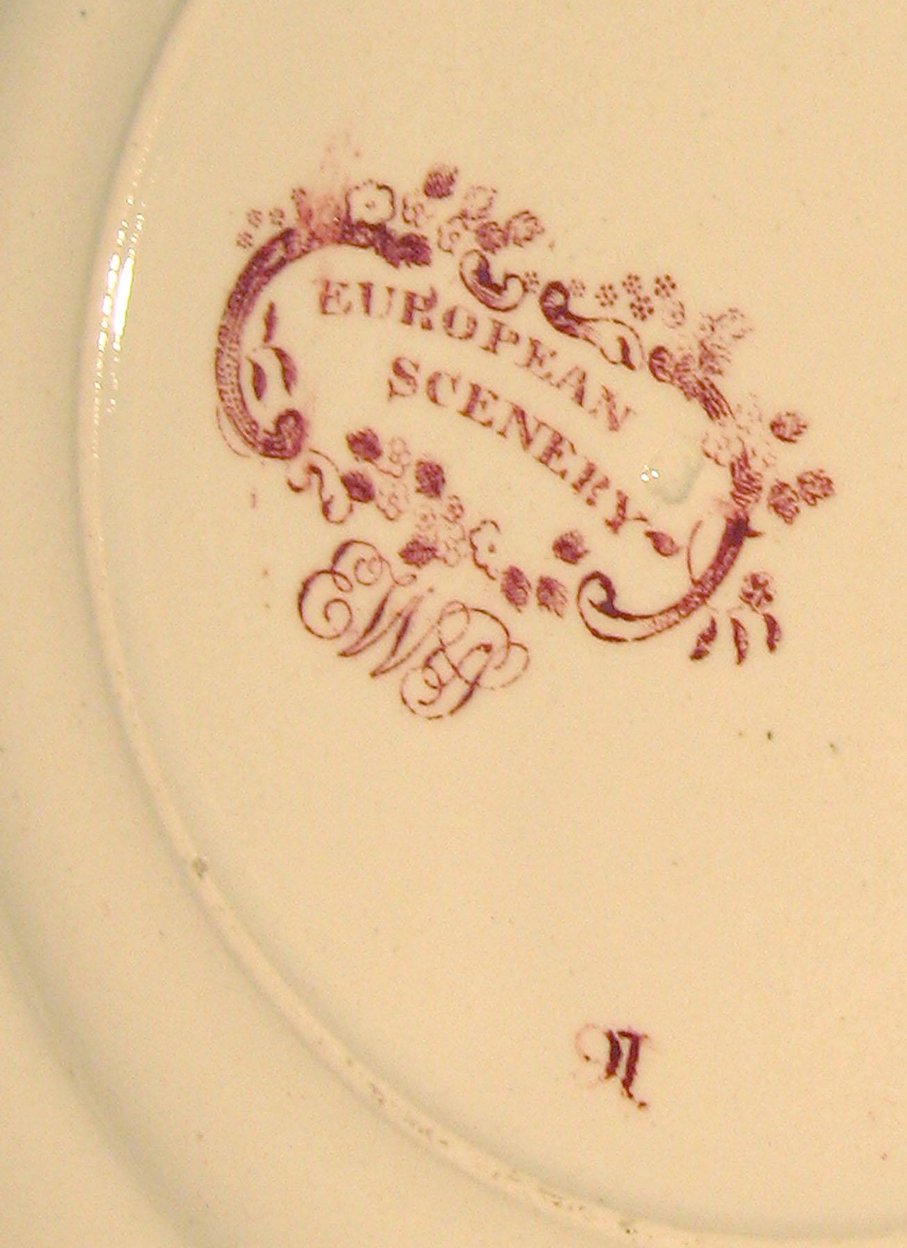 1961.0443.002 European Scenery pattern plate (mark)