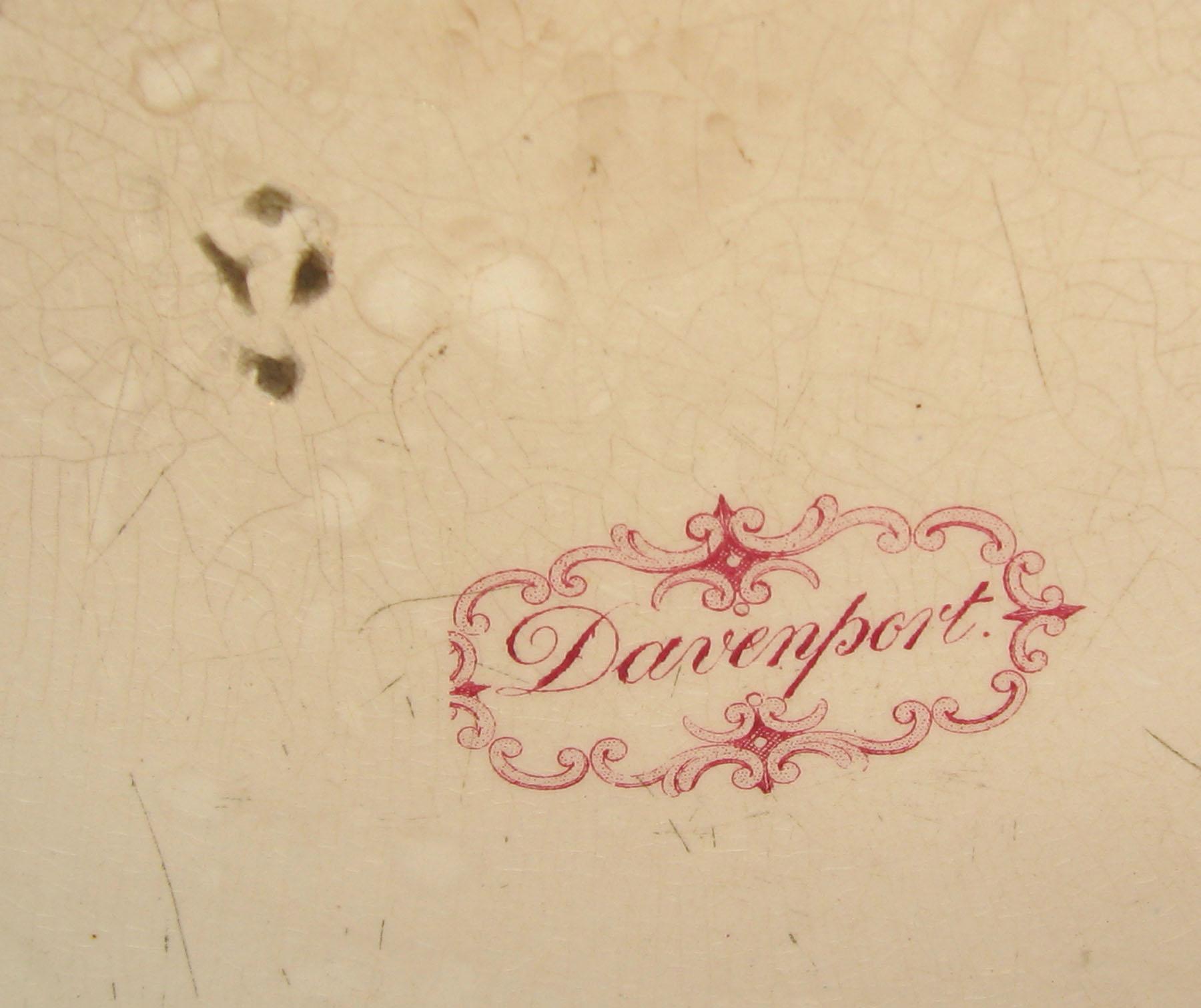 1961.0451 Davenport pink transfer dish (mark)