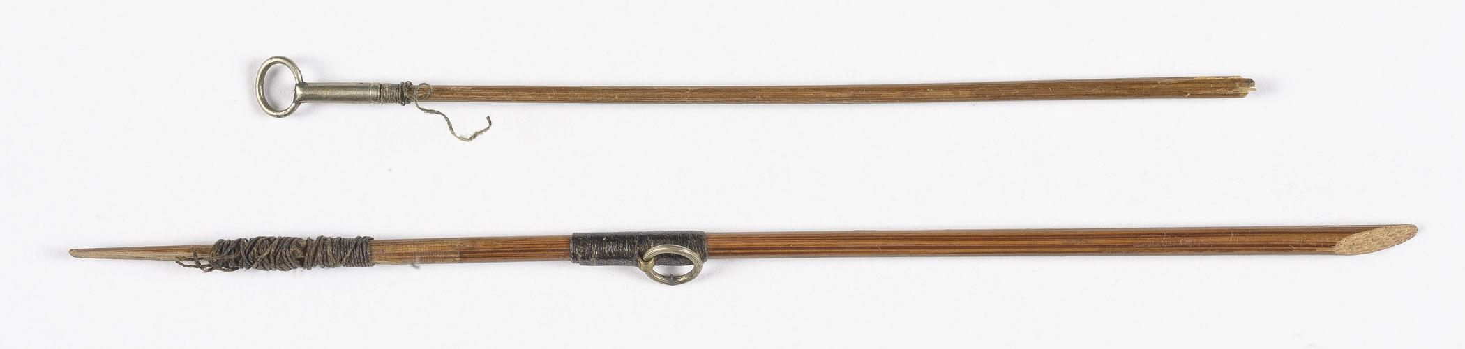 1961.0492 Fishing tackle kit, unmarked objects in kit (2)