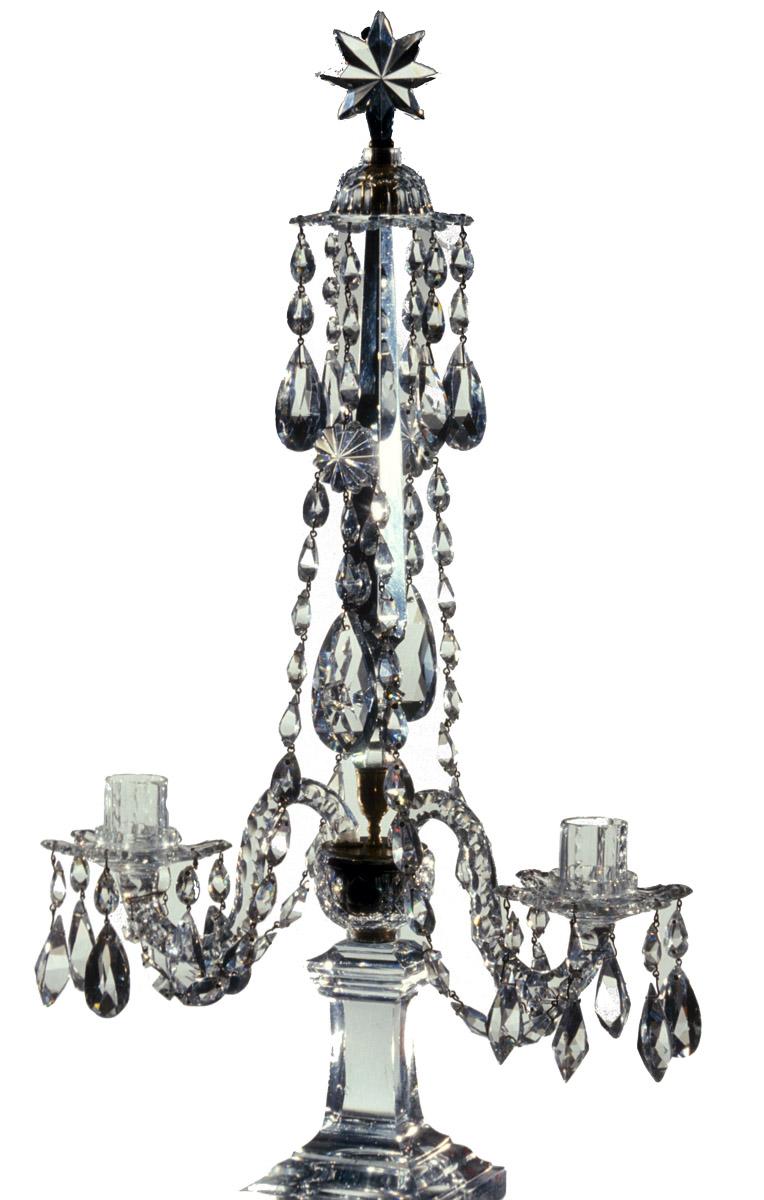 1961.0553.002 Glass candelabrum (view 2)