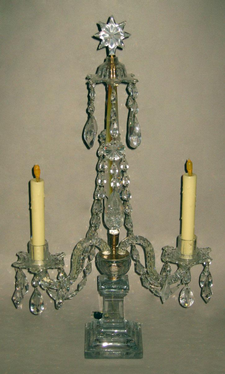 1961.0553.002 Glass candelabrum