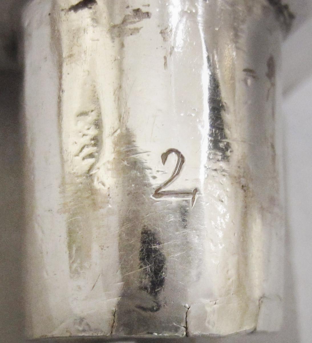 1961.0591.002 B Candlestick, bobeche, engraving