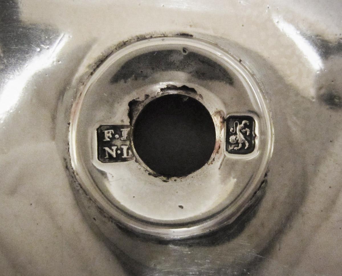 1961.0592.001 C Candelabrum, drip pan, mark 8 and mark 9
