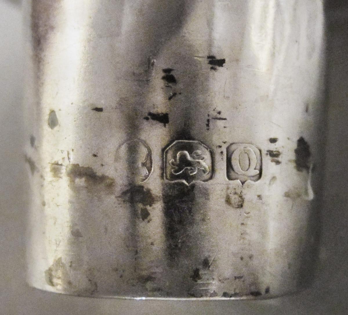 1961.0592.002 C Candelabrum, bobeche, marks 11, 12, 13, 14