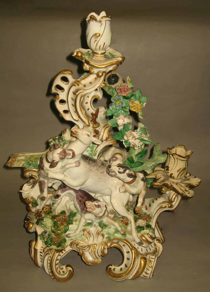 1961.0597.001 Porcelain candelabrum