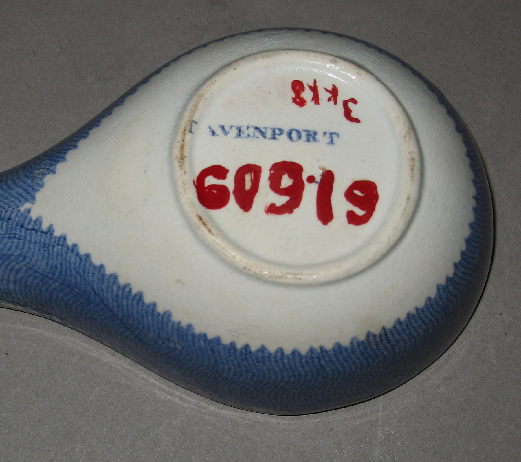 1961.0609 Davenport pearlware pap boat (underside)