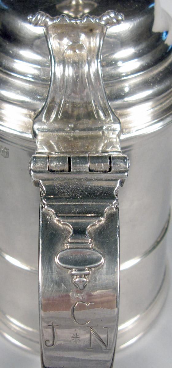 1961.0616 Silver Tankard handle detail