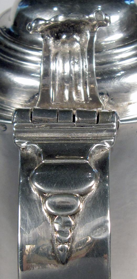 1961.0619 Silver Tankard handle detail
