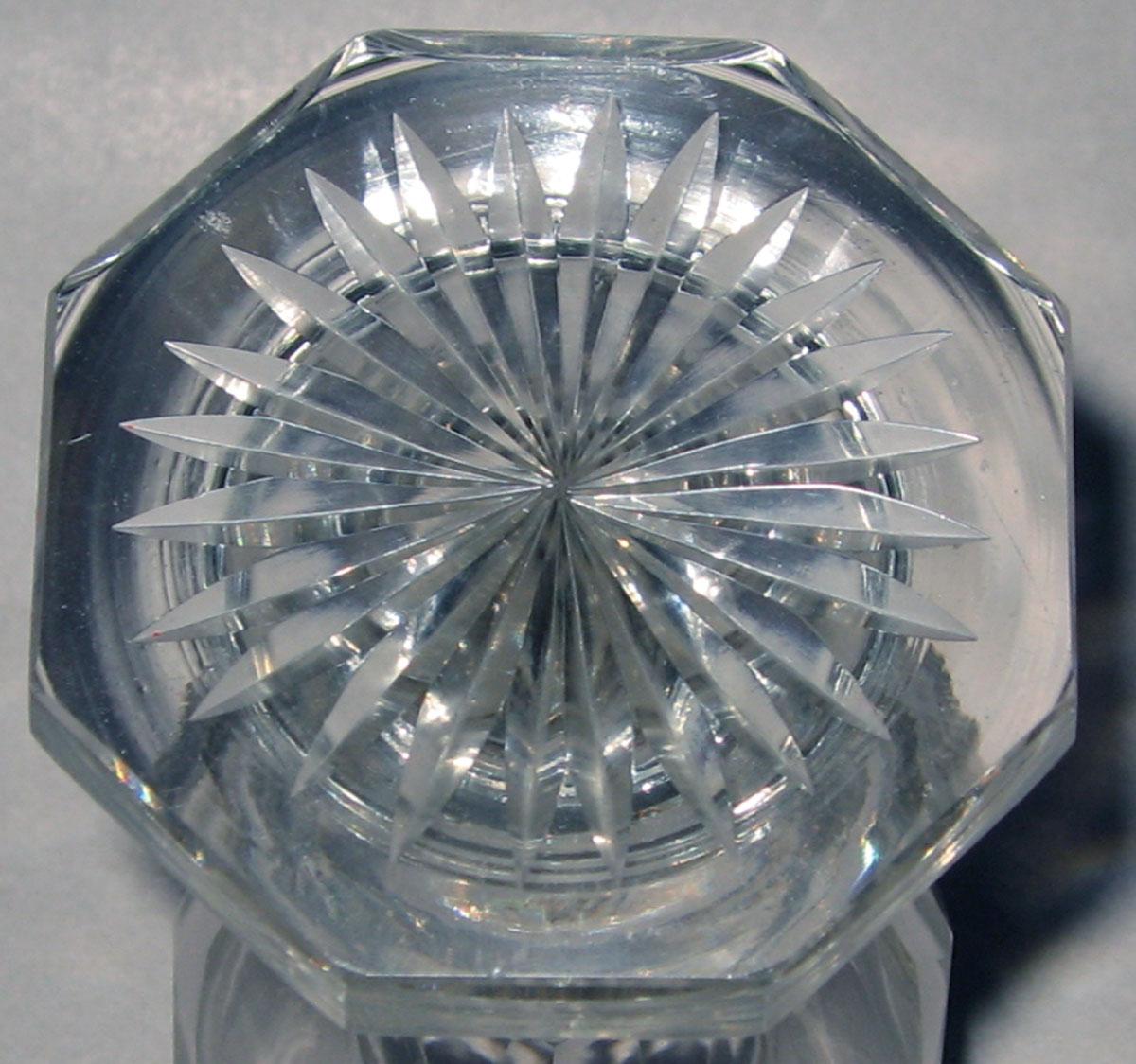 1961.0630.016 Colorless glass wineglass (underside)