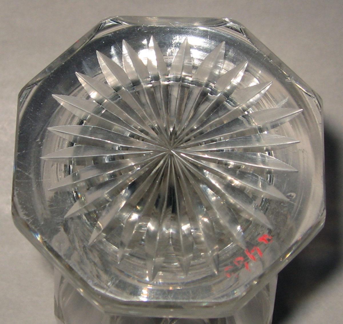 1961.0630.017 Colorless glass wineglass (underside)