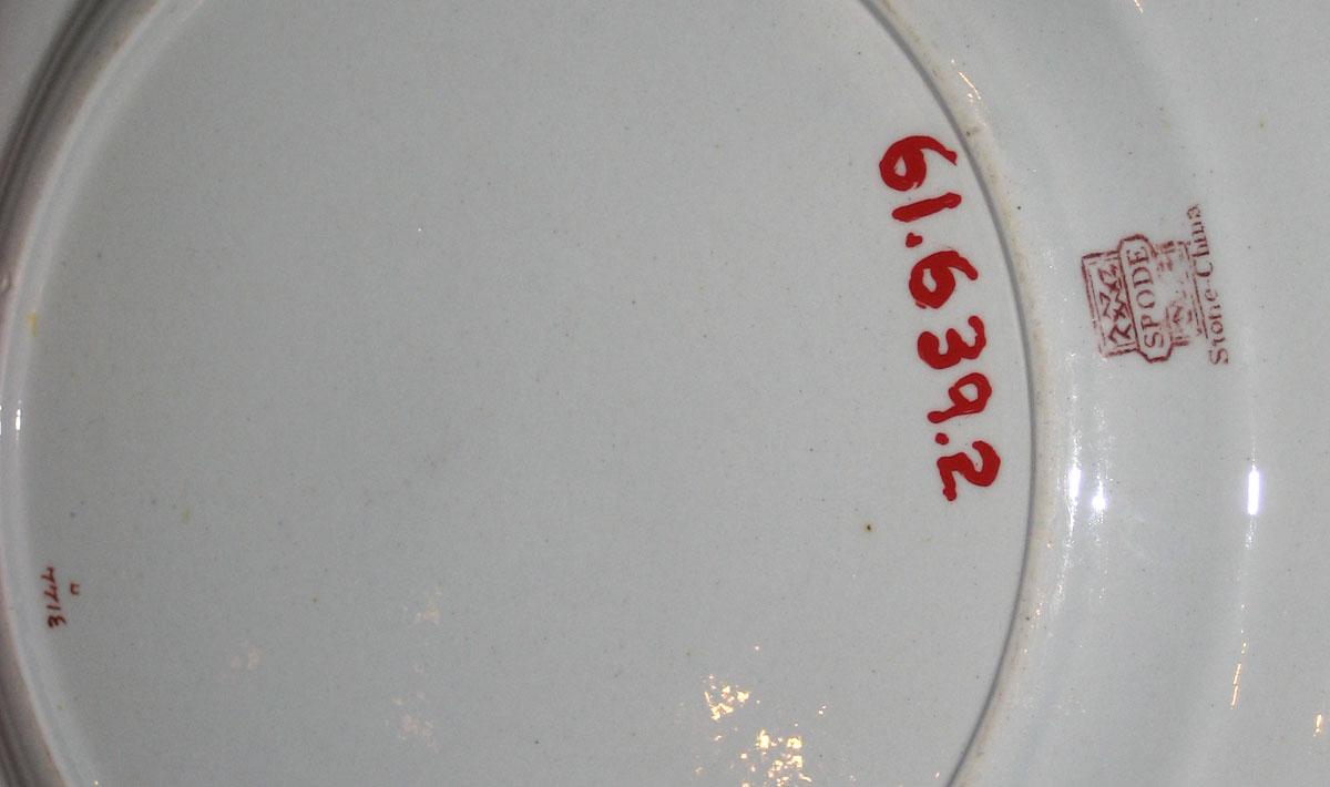 1961.0639.002 Plate (marks)