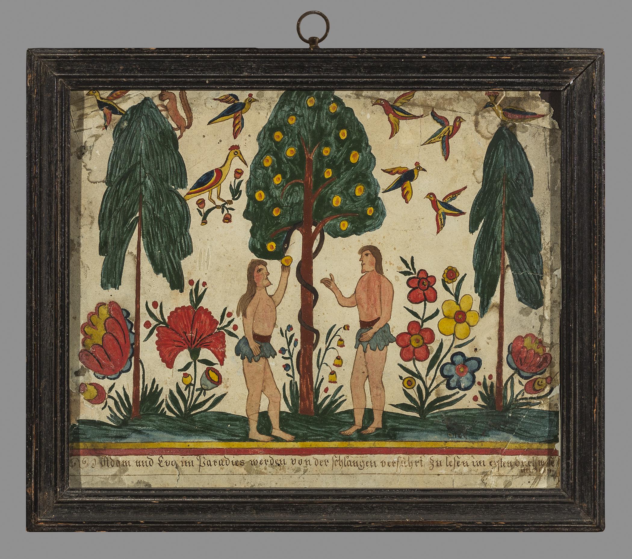 1955.0037 A Fraktur, B Frame, view 1