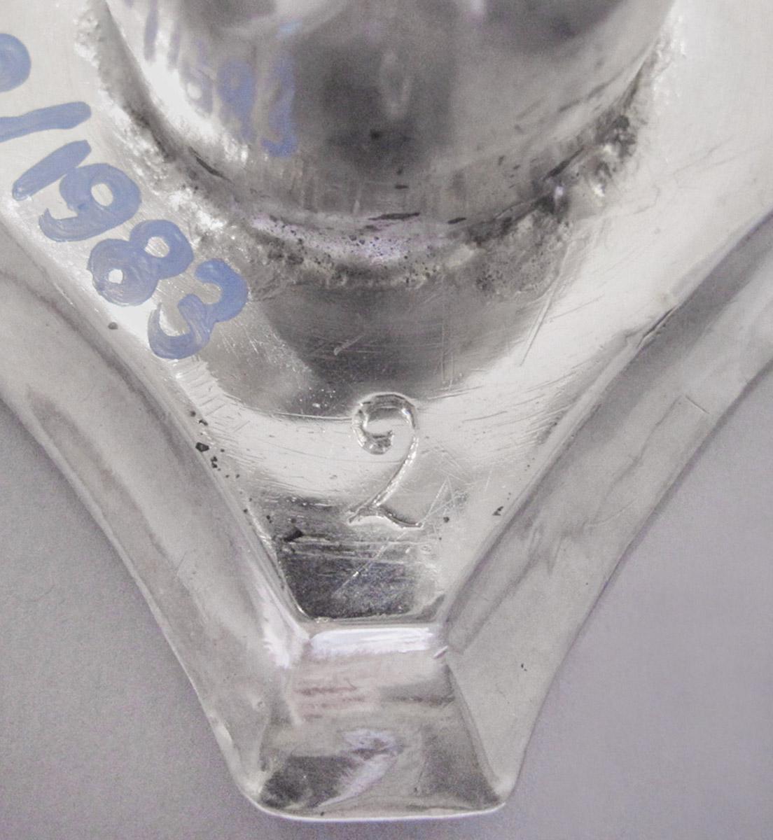 1961.0645.001 B Candlestick, bobeche, inscription 1
