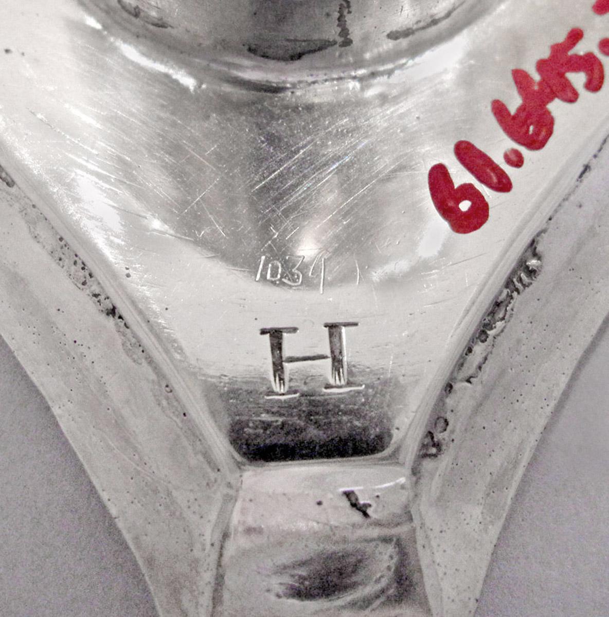 1961.0645.002 B Candlestick, bobeche, inscription 2 and inscription 3