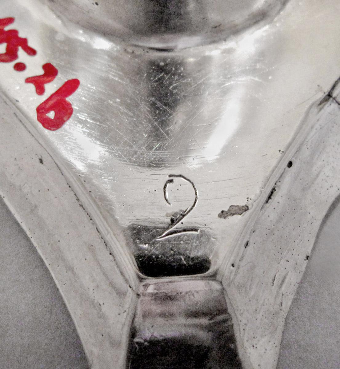 1961.0645.002 B Candlestick, bobeche, inscription 1