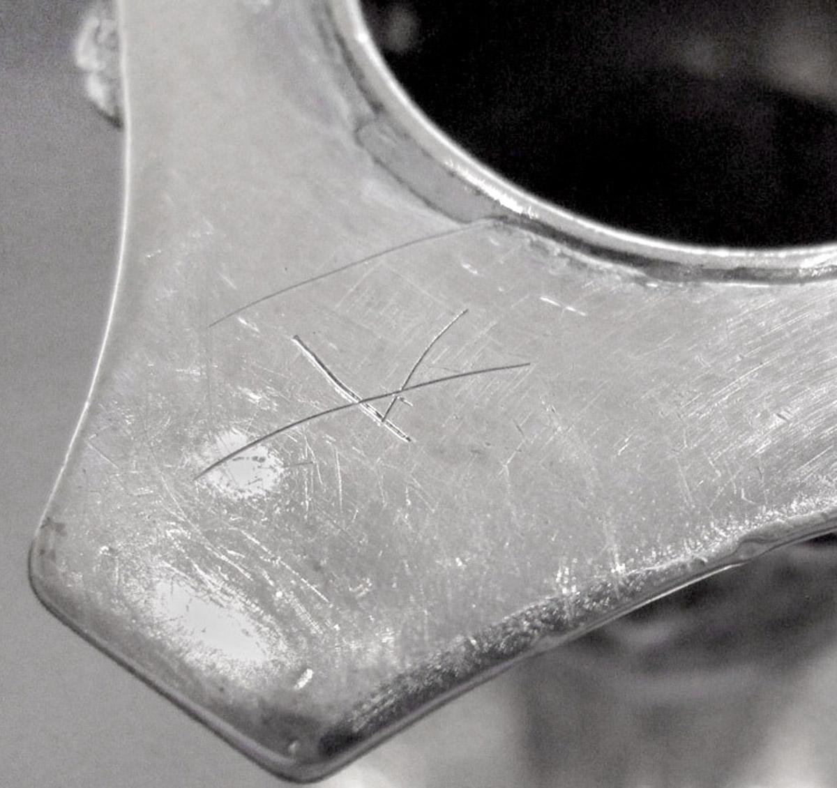 1961.0649.004 A Candlestick, inscription 2