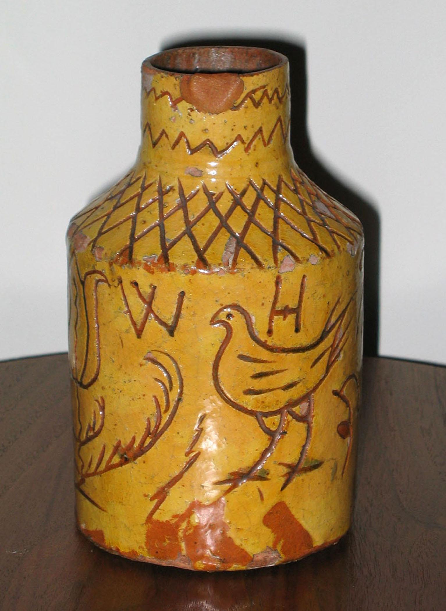 1952.0055 PA sgraffito tea canister WH (side 2)