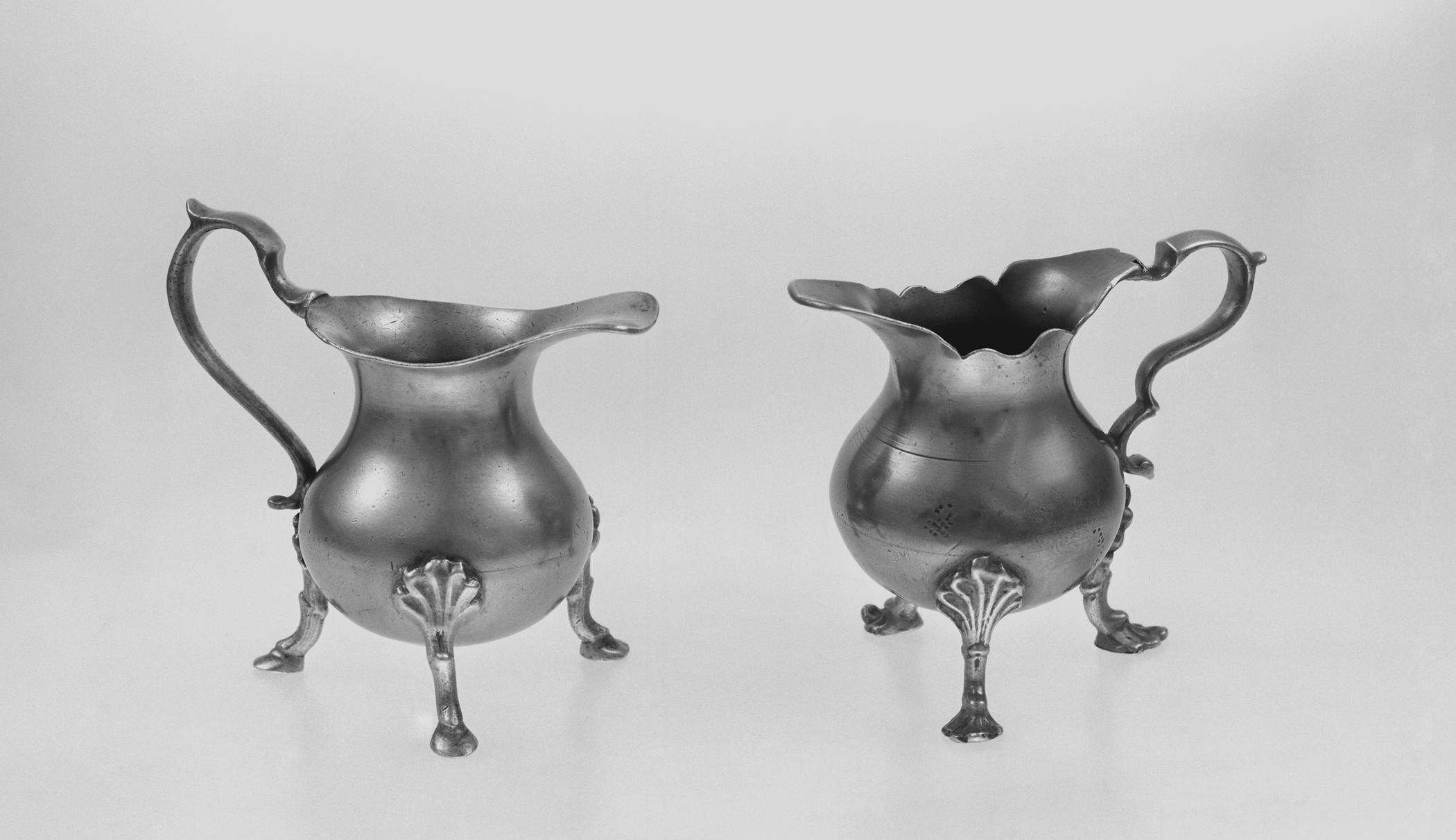 1958.0654, 1955.0048.026 Pewter pitcher/cream pot
