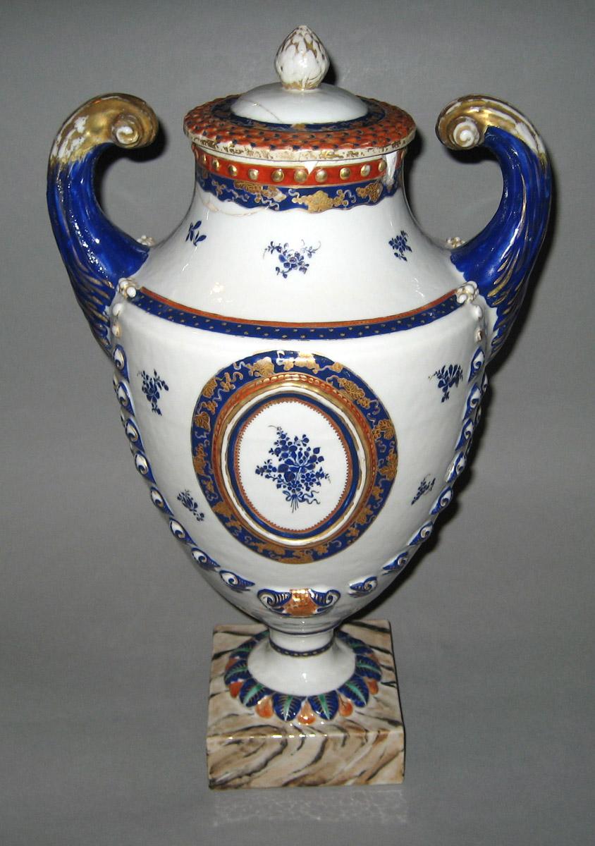 1961.0688.002 A, B Porcelain Urn and Cover