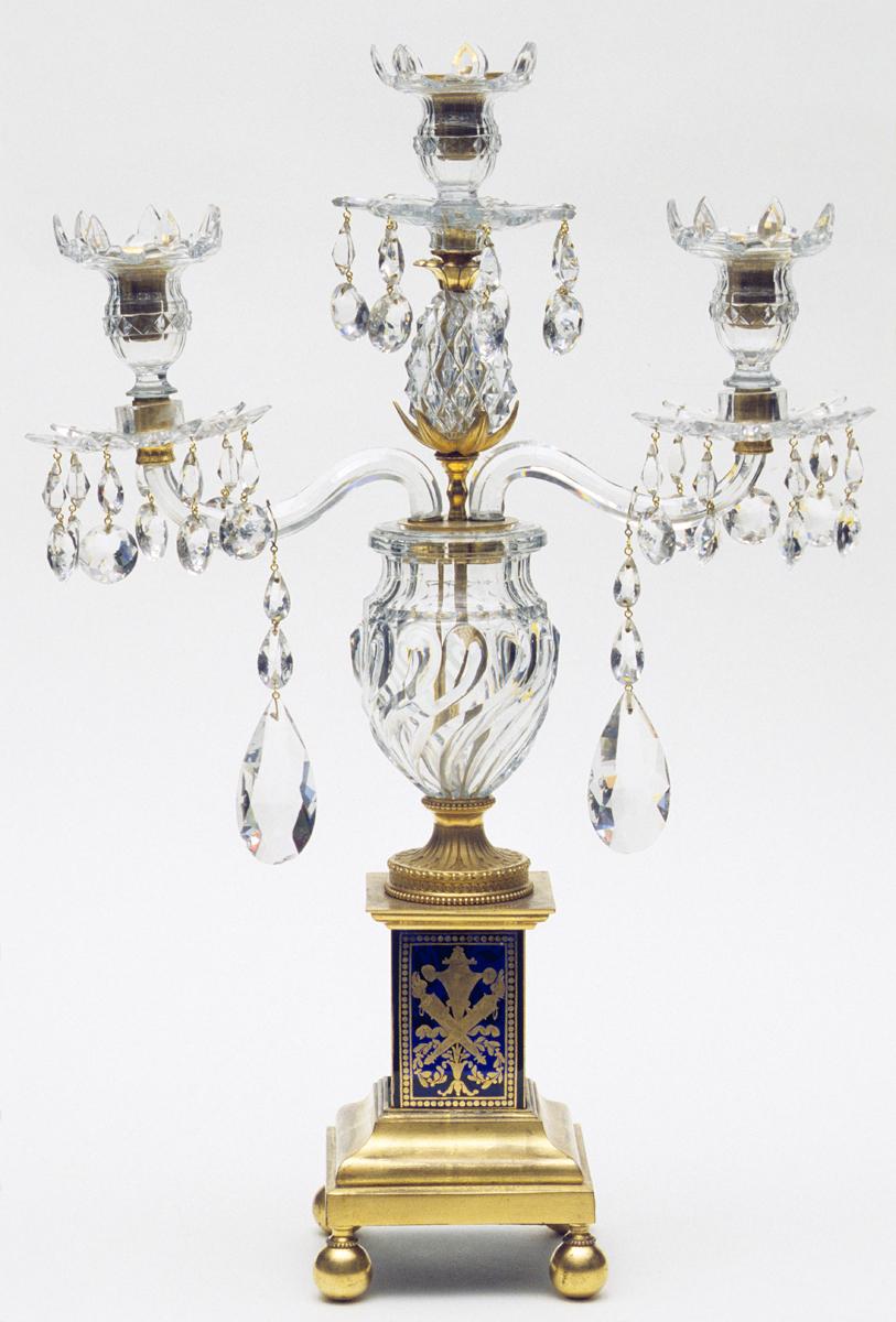1961.0699.001 Glass candelabrum