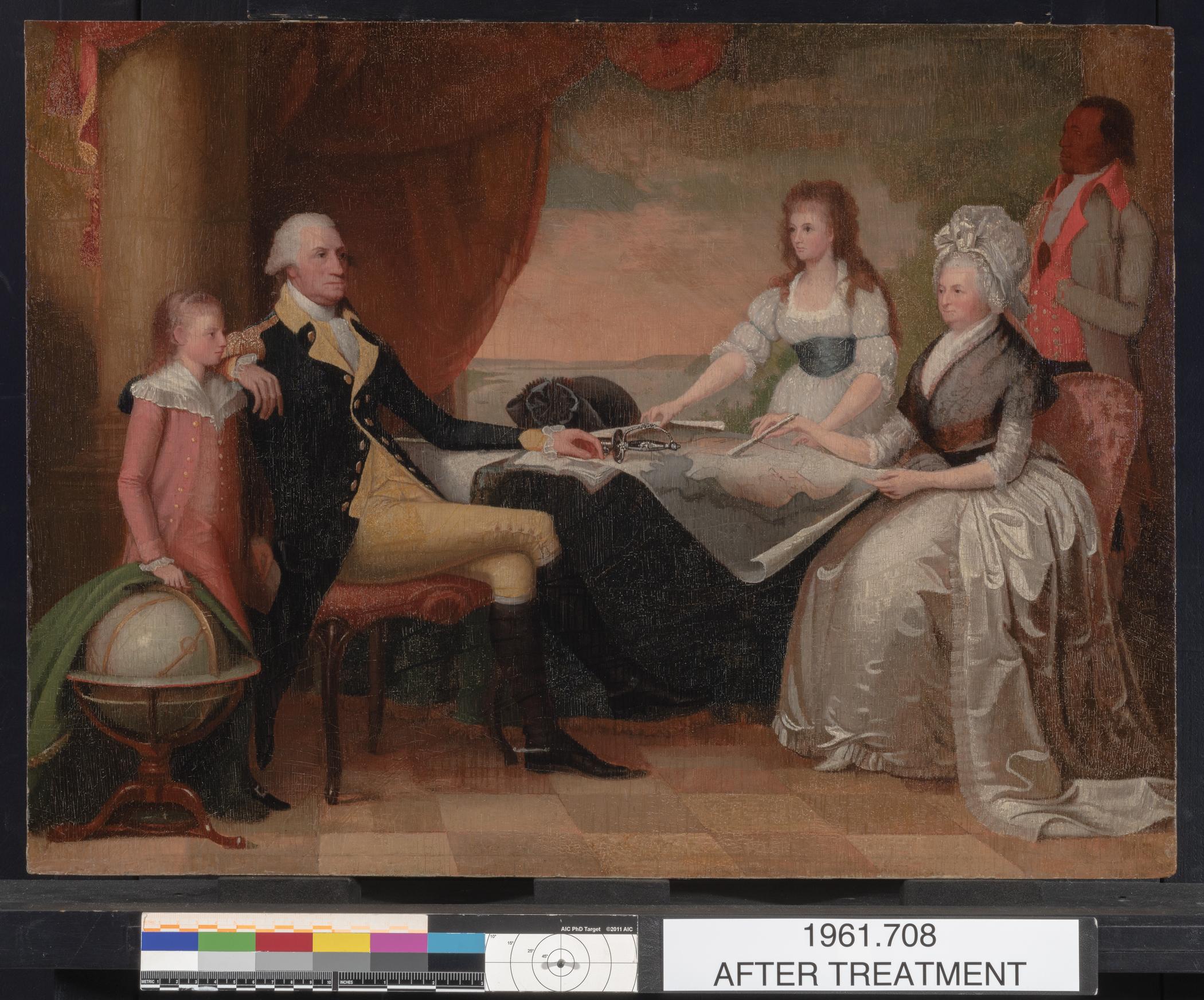 1961.0708 Painting, view 1, after conservation treatment