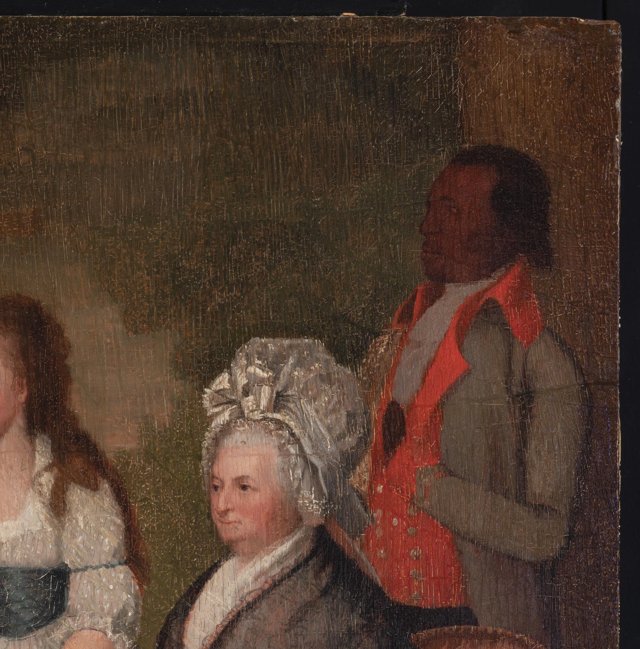 1961.0708 Painting, detail 1, after conservation treatment