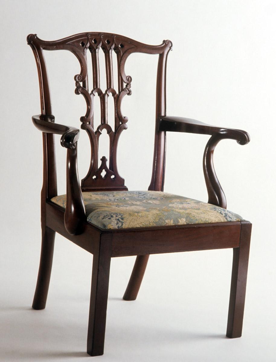 1961.0805 Chair, Arm chair (previous upholstery)