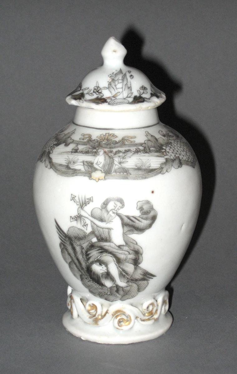 1961.0887 A, B Porcelain tea canister