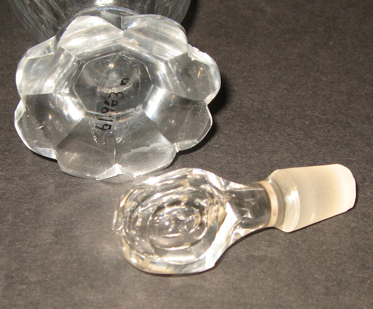 1961.0963 N A, B Glass cruet bottle (detail)