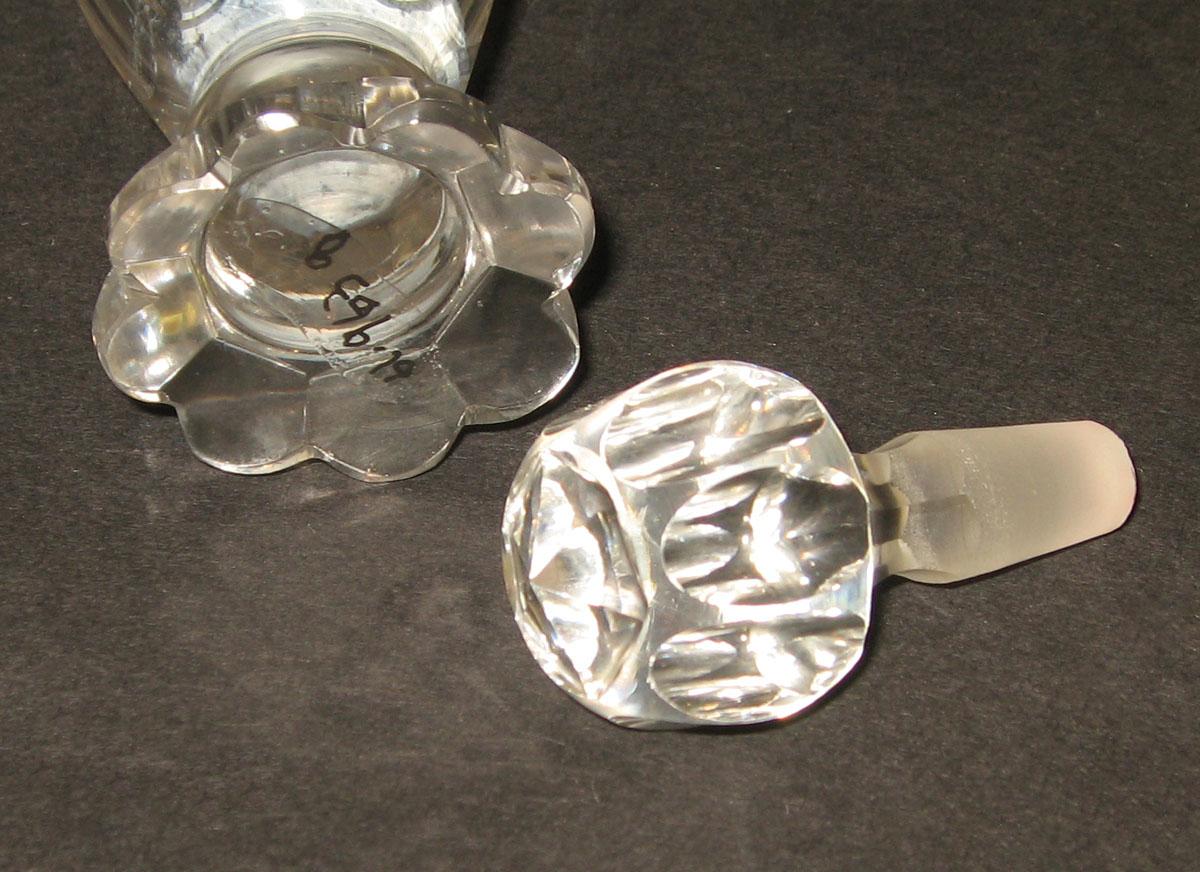 1961.0963 Q A, B Glass cruet bottle (detail)