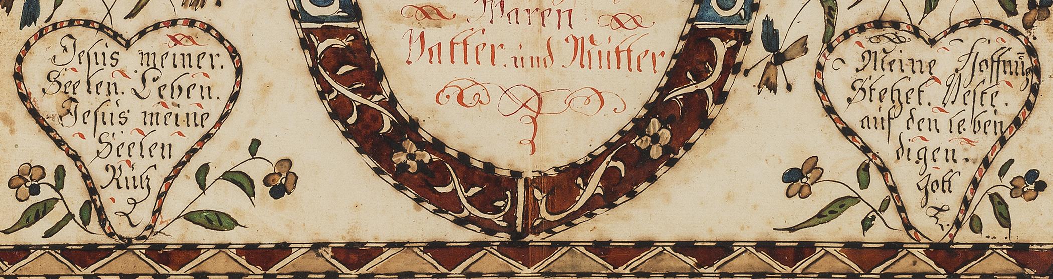 1961.1107 Fraktur, detail 2