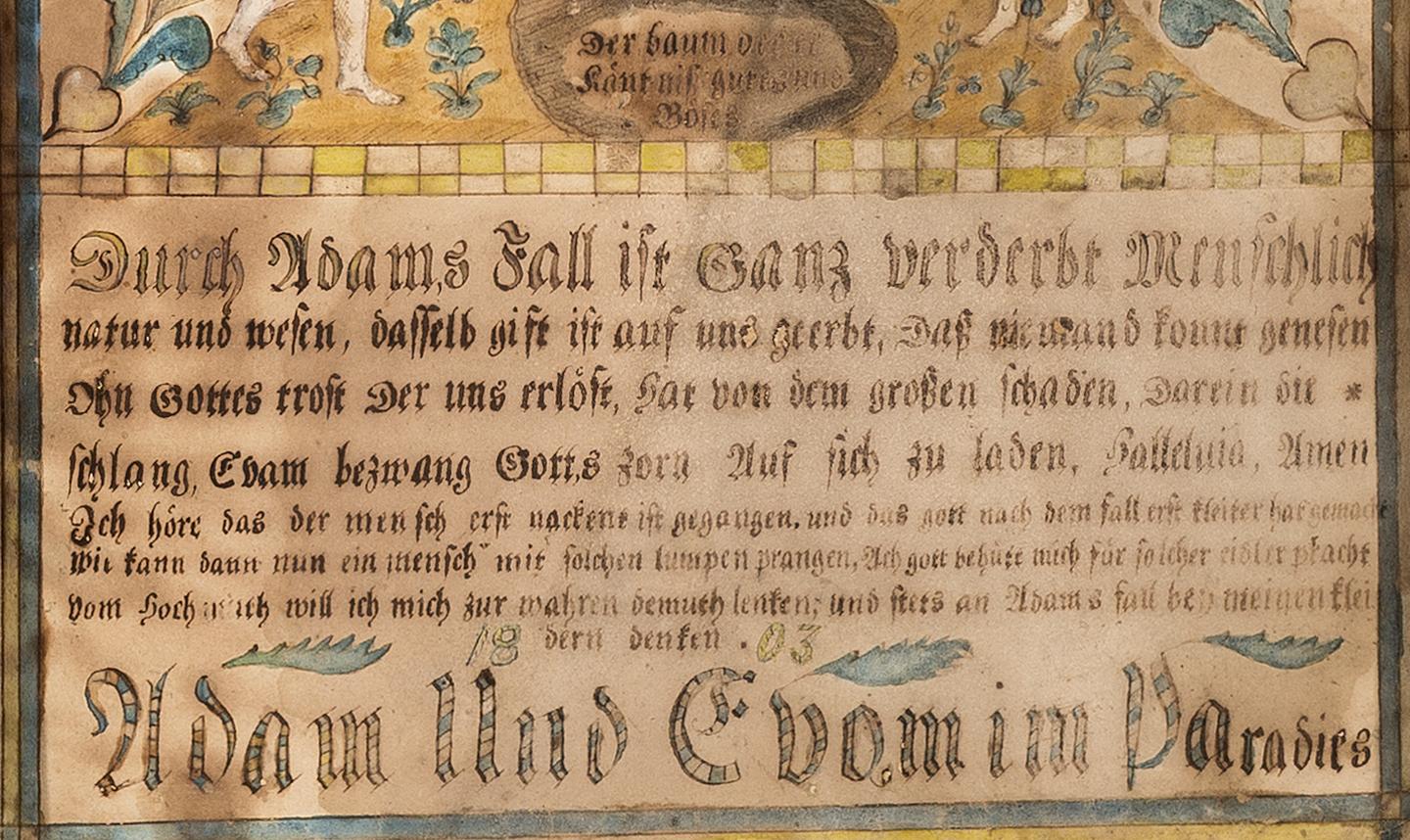 1961.1110 Fraktur, detail 1