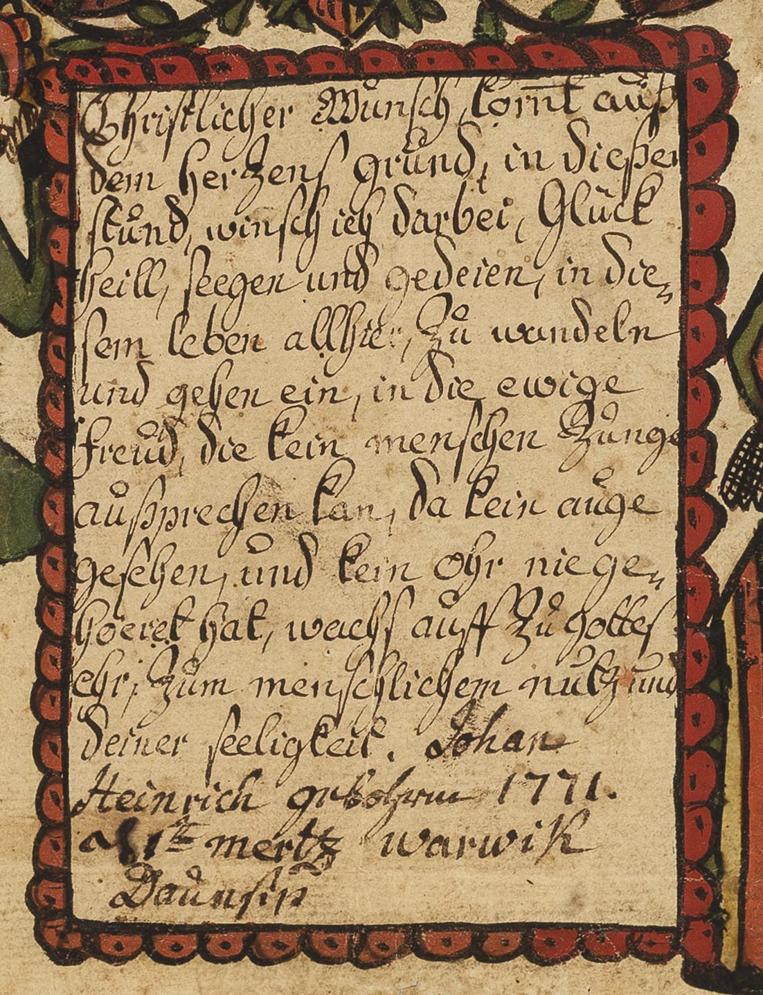 1961.1118 Fraktur, detail 2