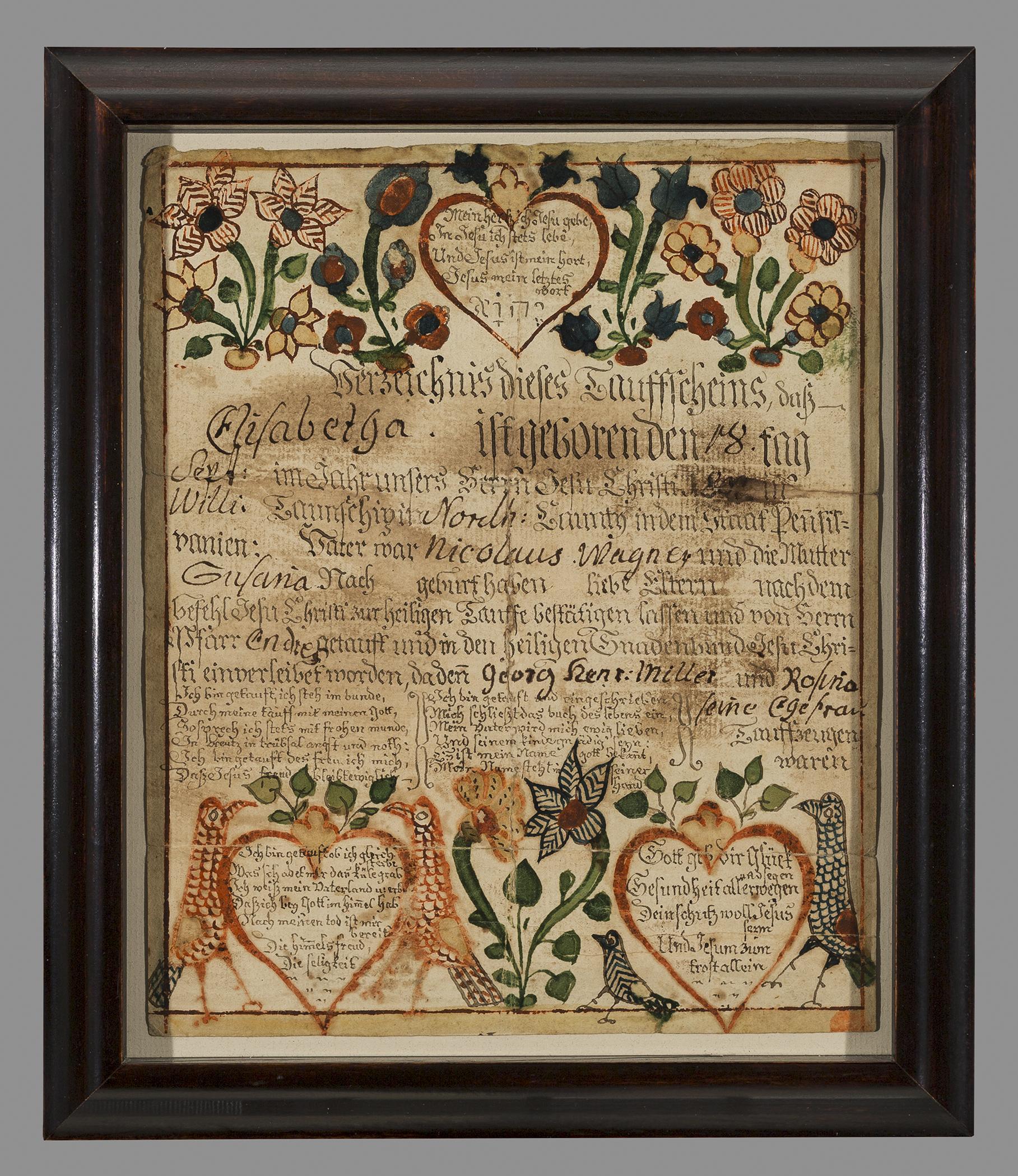 1961.1126 A Fraktur, view 1