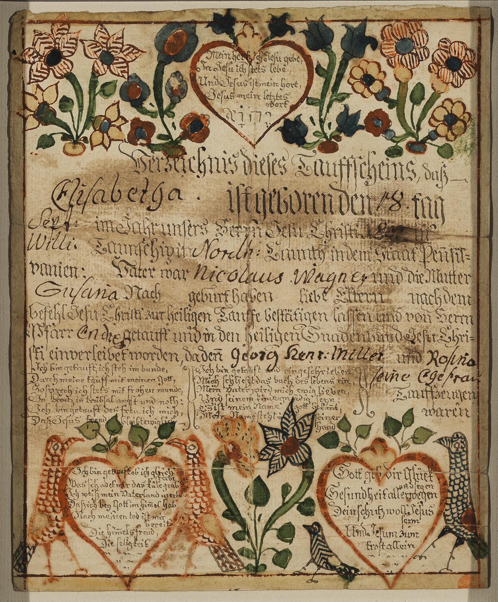 1961.1126 A Fraktur, view 2