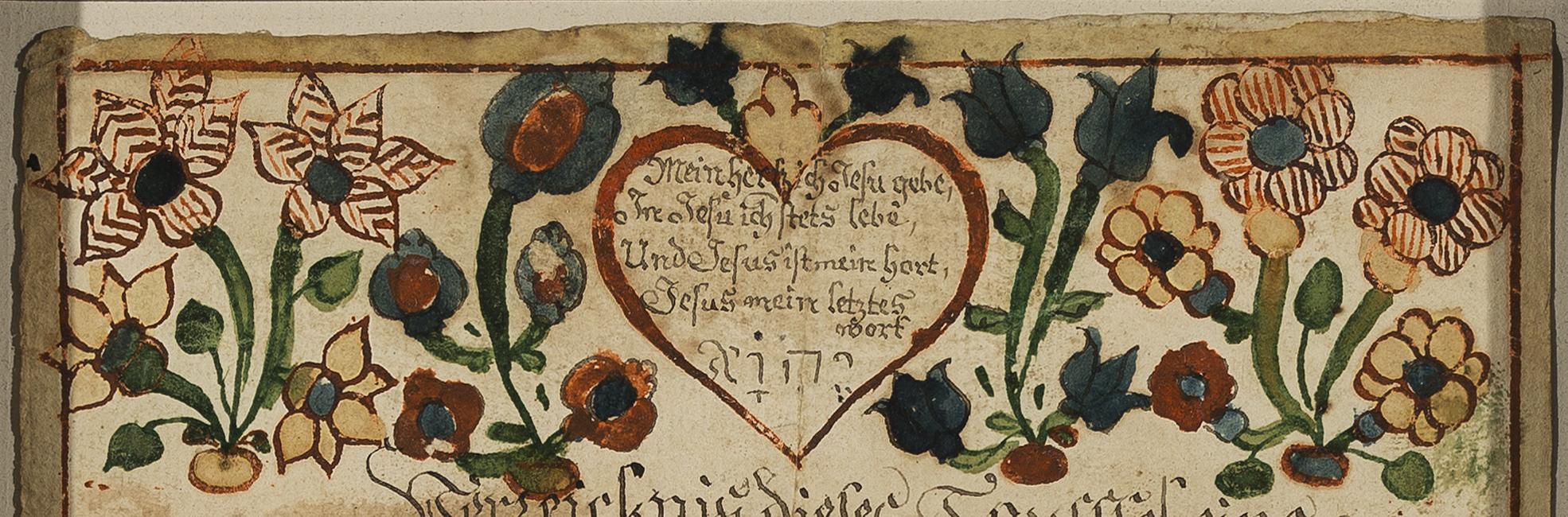 1961.1126 A Fraktur, detail 1
