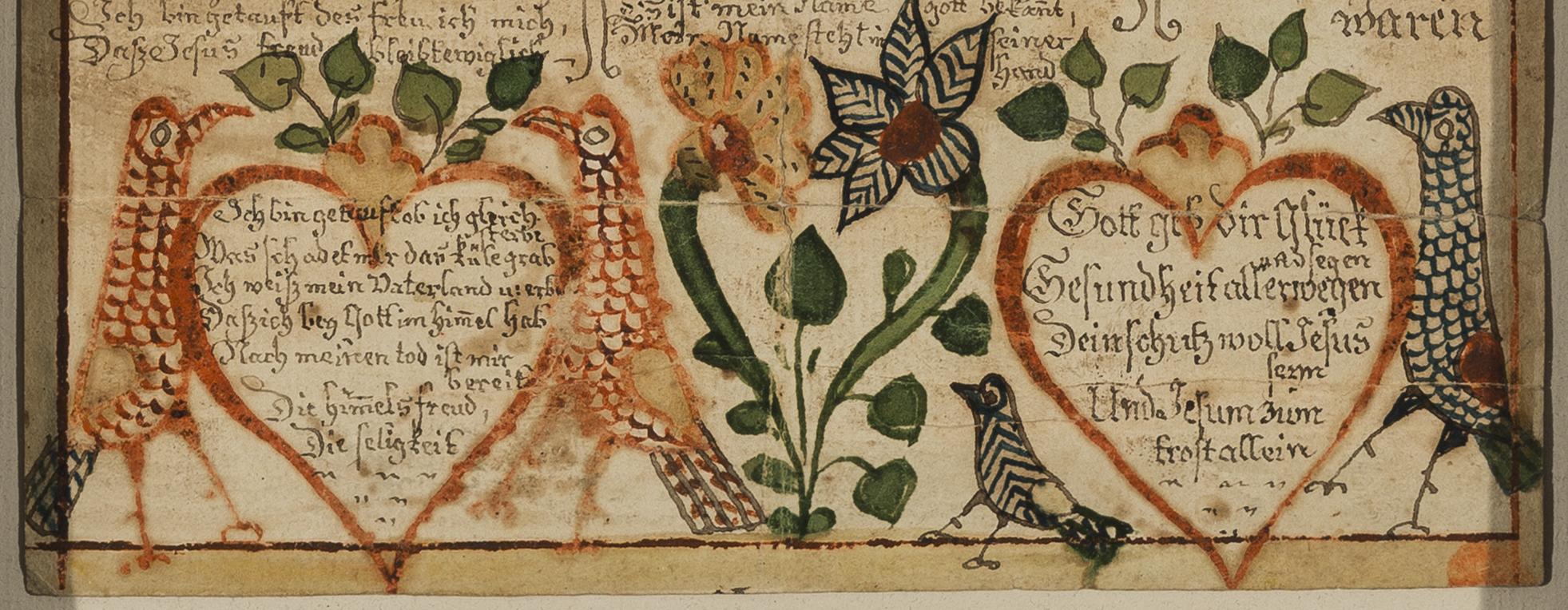 1961.1126 A Fraktur, detail 3