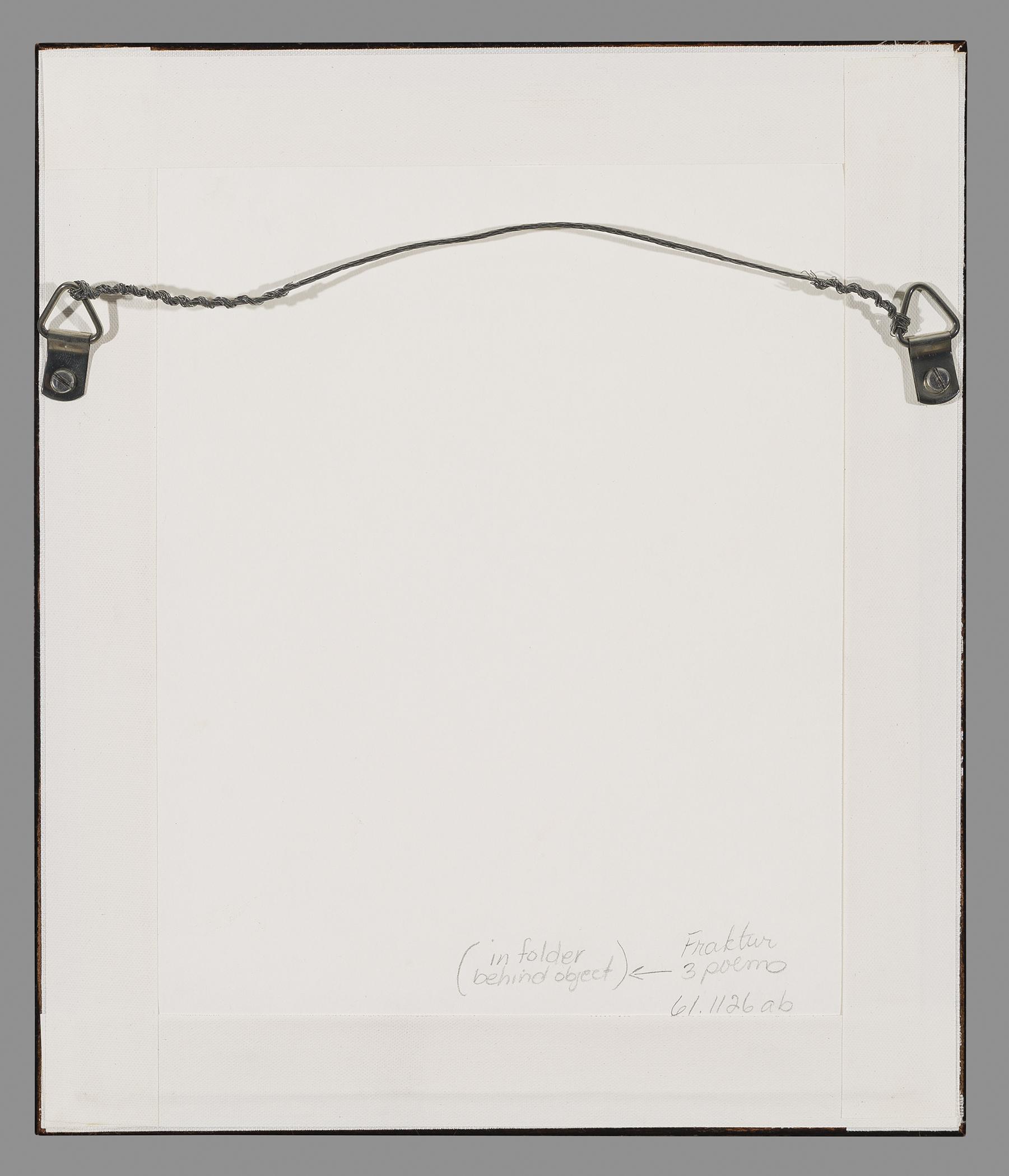 1961.1126 A Fraktur, view 3, reverse